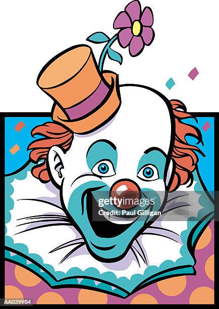 clown - man facing camera smiling stock illustrations