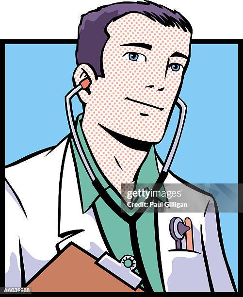 doctor - professional facing camera stock illustrations