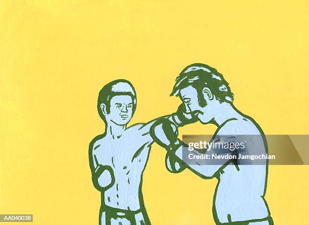 boxing - flat art stock illustrations