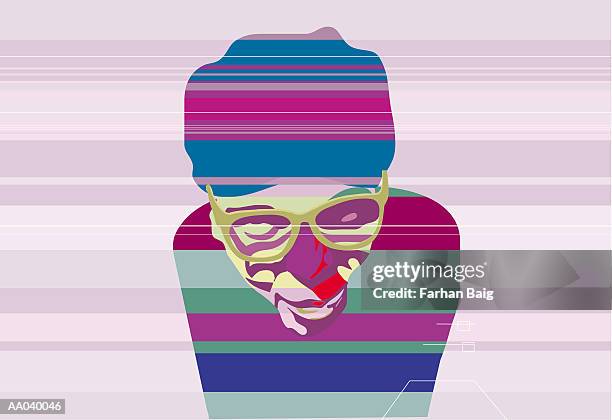 Man Wearing Glasses High-Res Vector Graphic