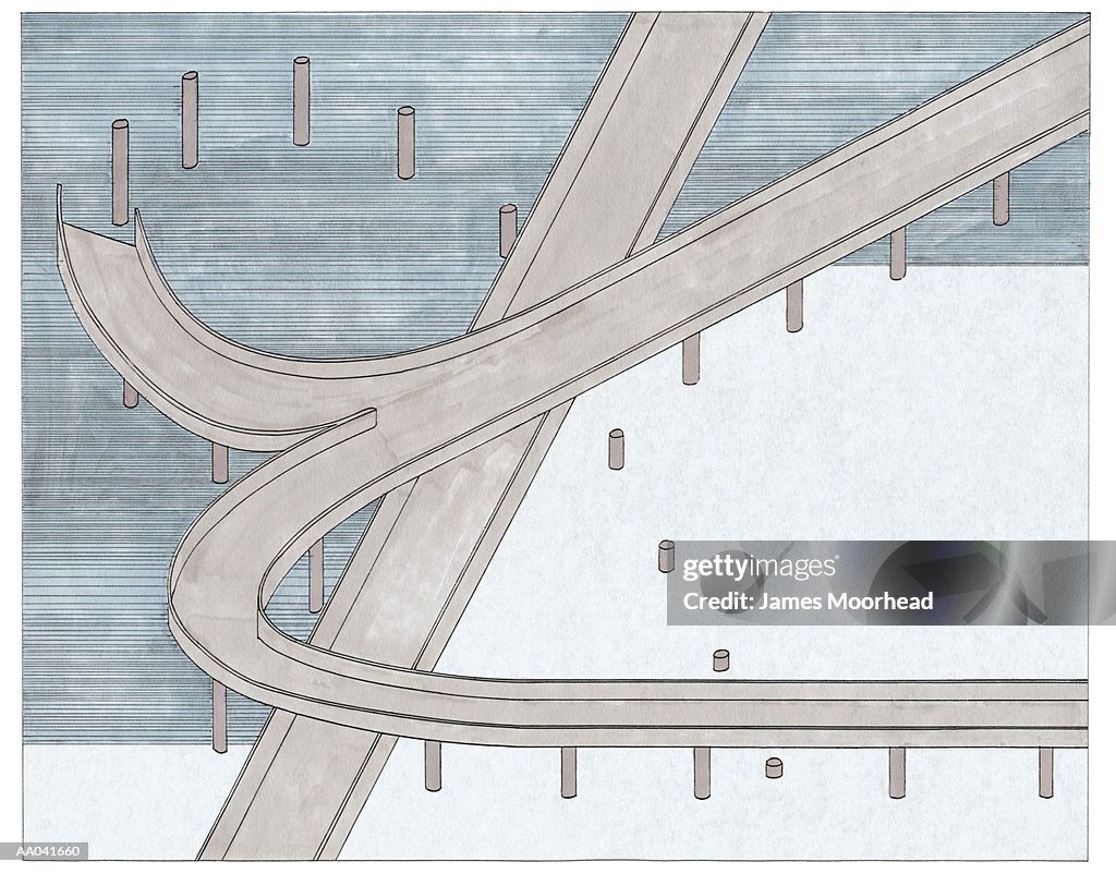 Freeway Interchange Under Construction