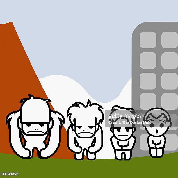 83 Evolution Stages From Ape To Human Stock Photos, High-Res Pictures ...