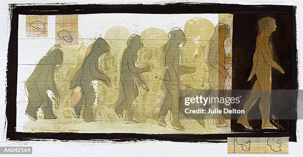 evolution - evolution monkey stock illustrations