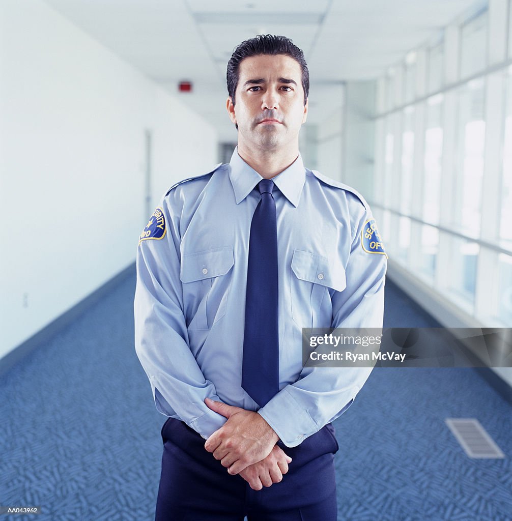 Security guard at airport, portrait