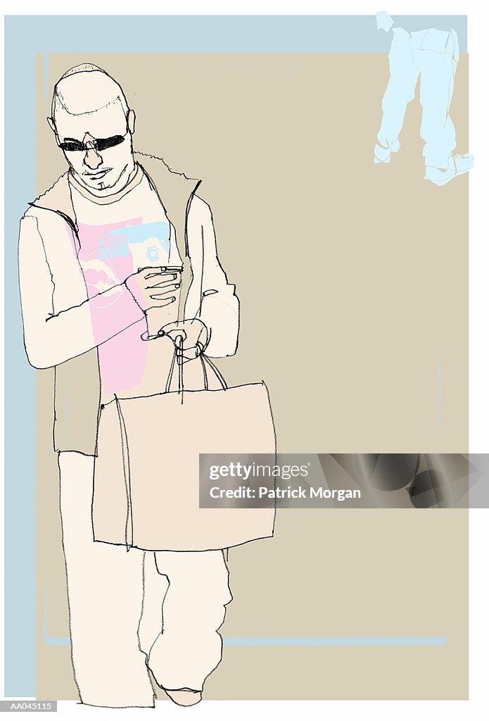 Man with shopping bag