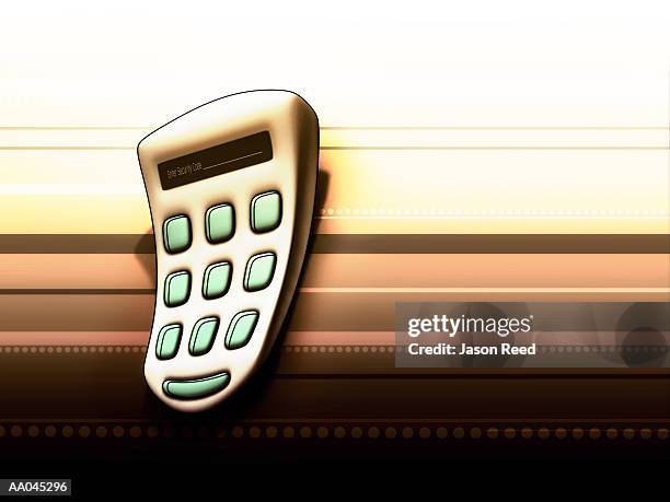 calculator - isolated colour stock illustrations