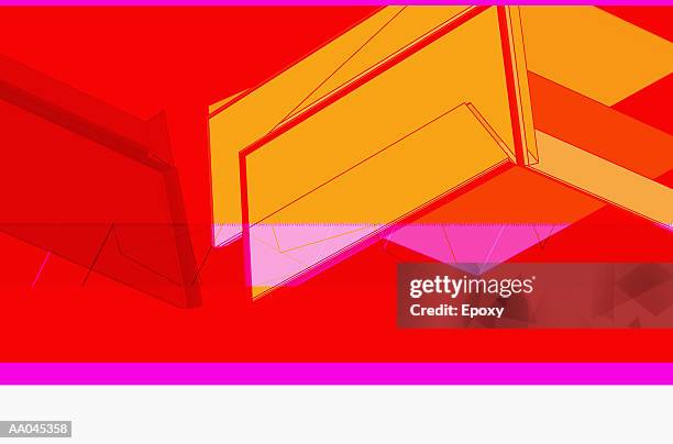 envelope abstract - color blocking stock illustrations