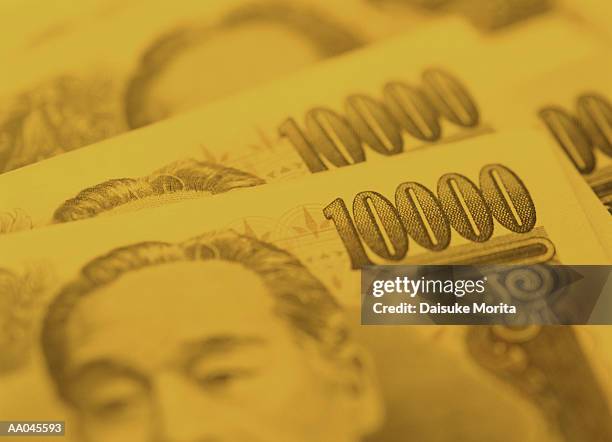 japanese yen - ten thousand yen note stock pictures, royalty-free photos & images