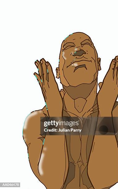 man applying aftershave - applying perfume stock illustrations