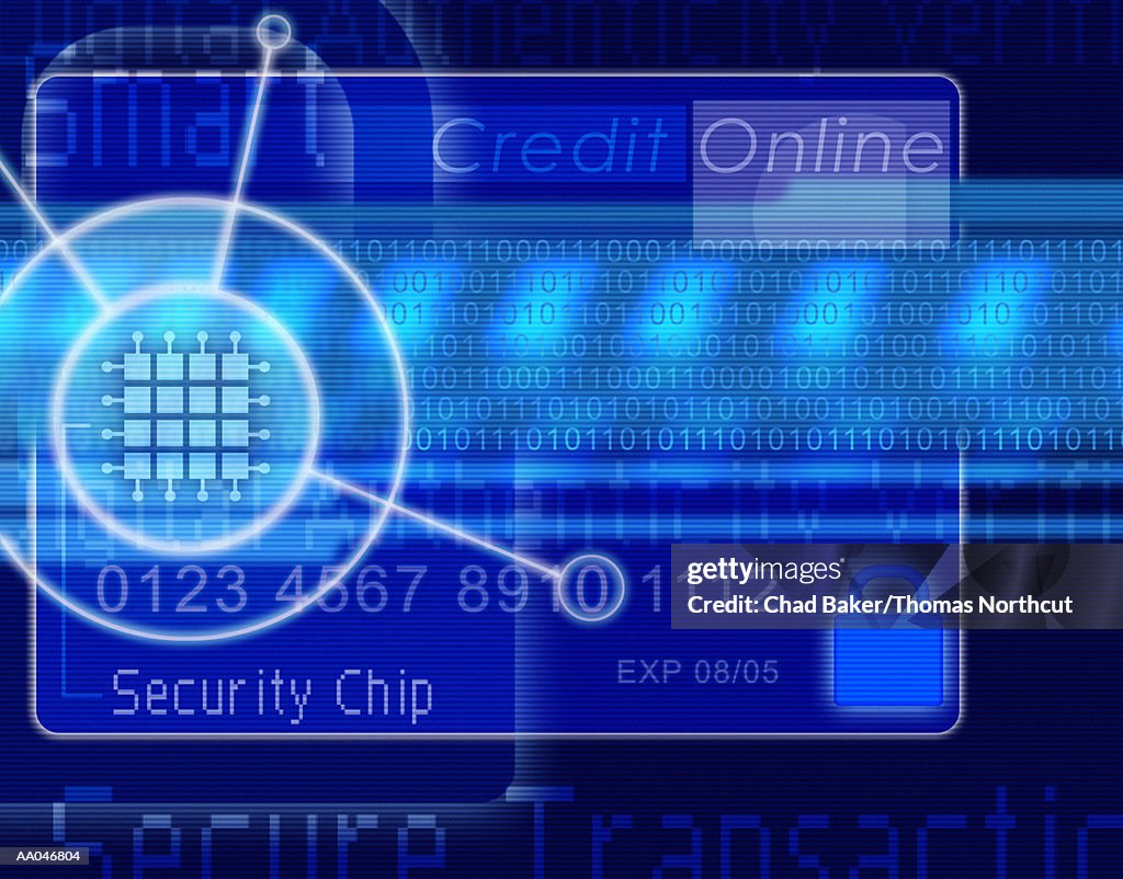 Credit Card With Computer Chip Closeup High-Res Vector Graphic - Getty ...