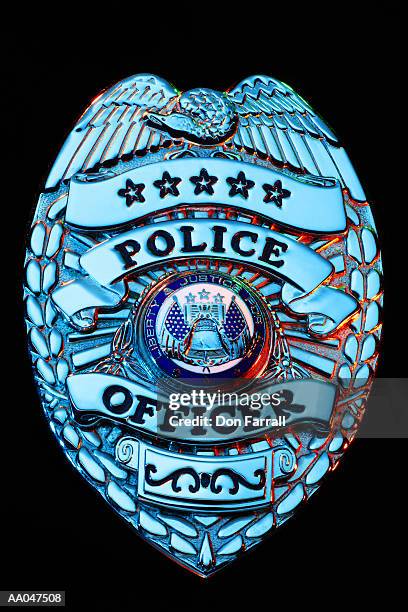 police badge, close-up - police badge stock pictures, royalty-free photos & images