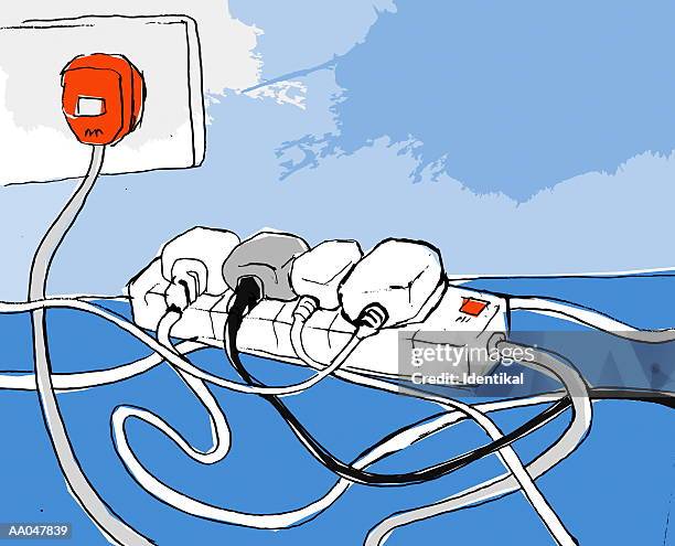 power strip (digitally generated image) - power strip stock illustrations