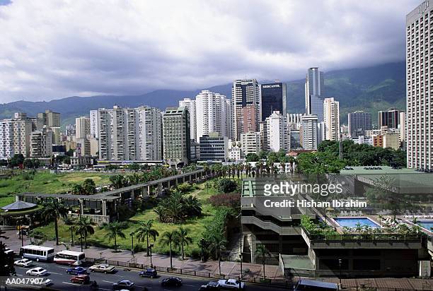 south america, venzuela, carcas, financial district - caracas stock-fotos und bilder