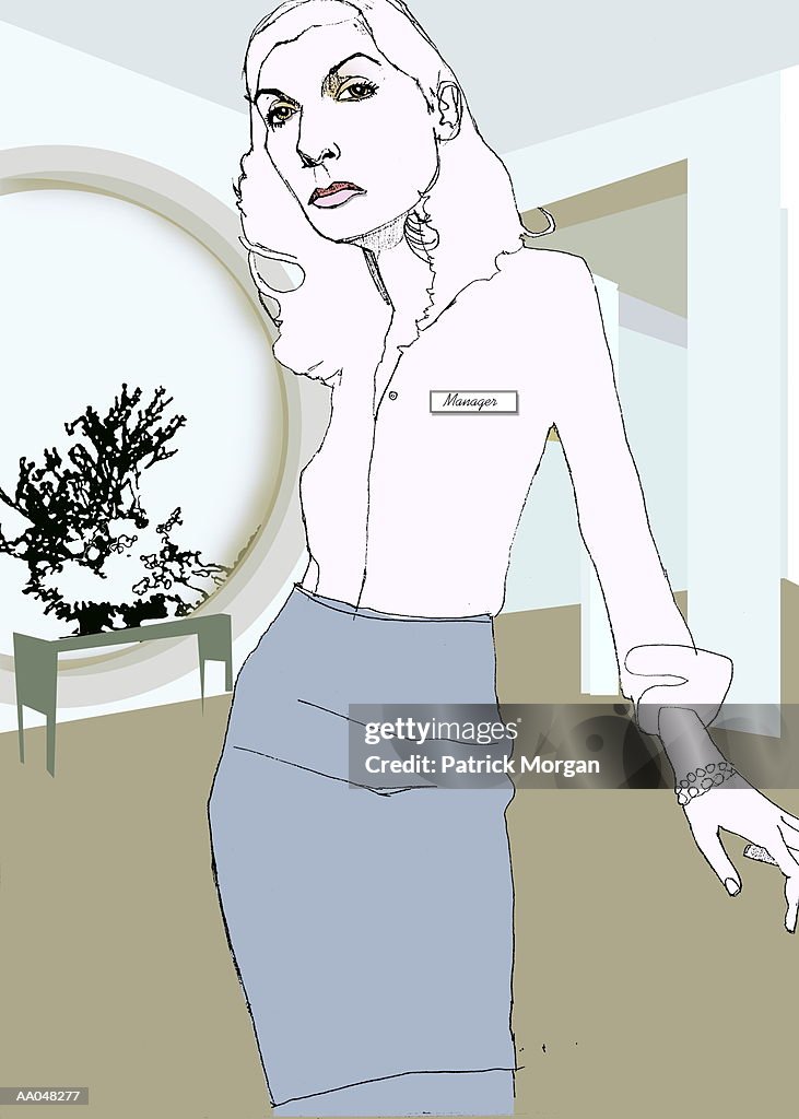 Female hotel manager (Digital)
