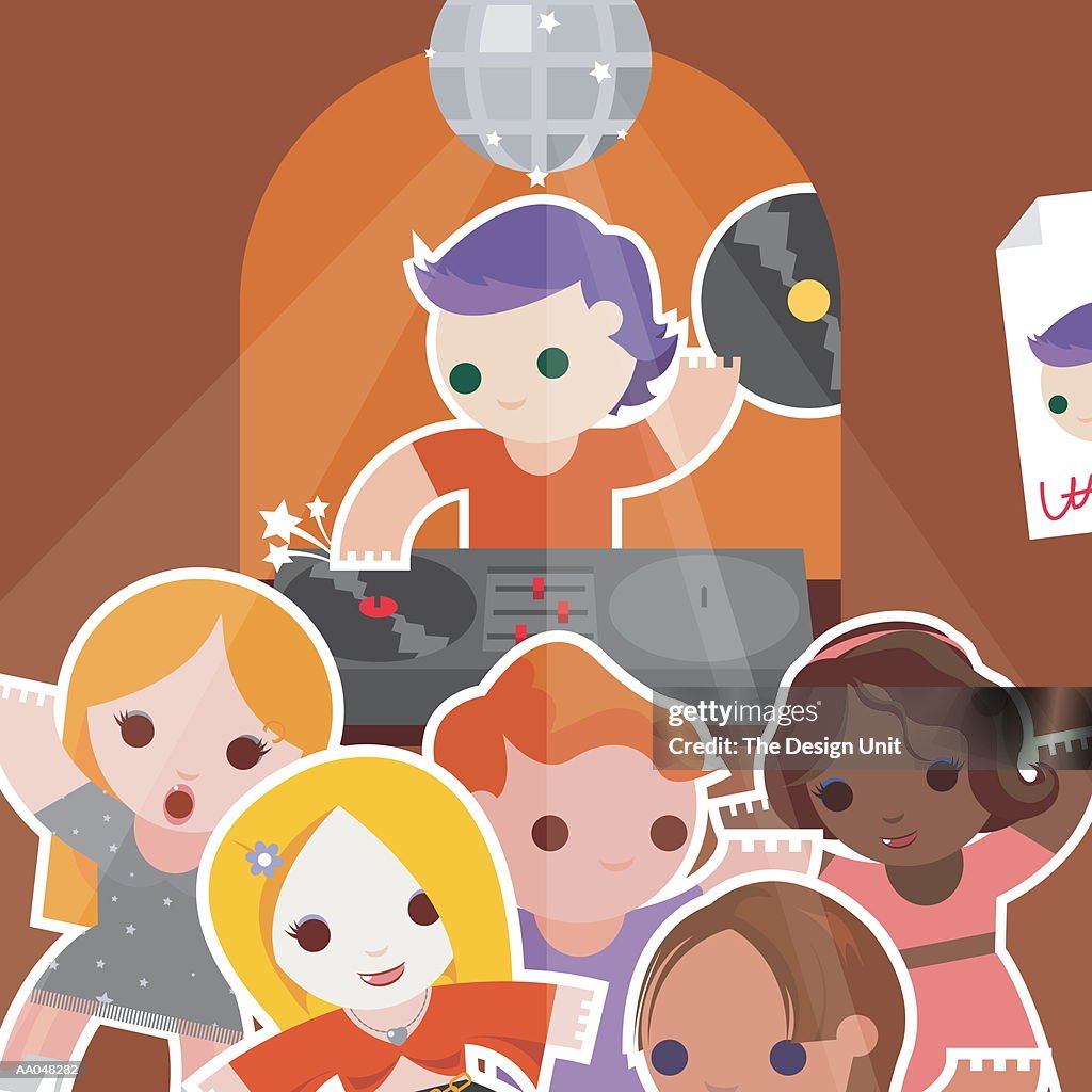 Children disco dancing (Digital)