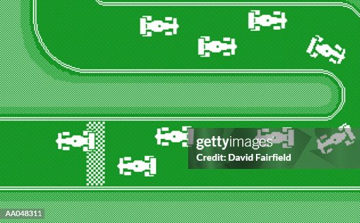 Gaming Racing Track Video Game Race Track Overhead View High-Res Vector Graphic - Getty Images