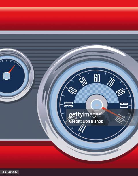 Digital Speedometer Vector Digital Speedometer Gauge Photos et images de collection - Getty Images