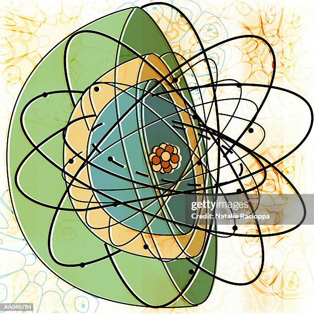 stockillustraties, clipart, cartoons en iconen met atom - sterk-uitvergroot