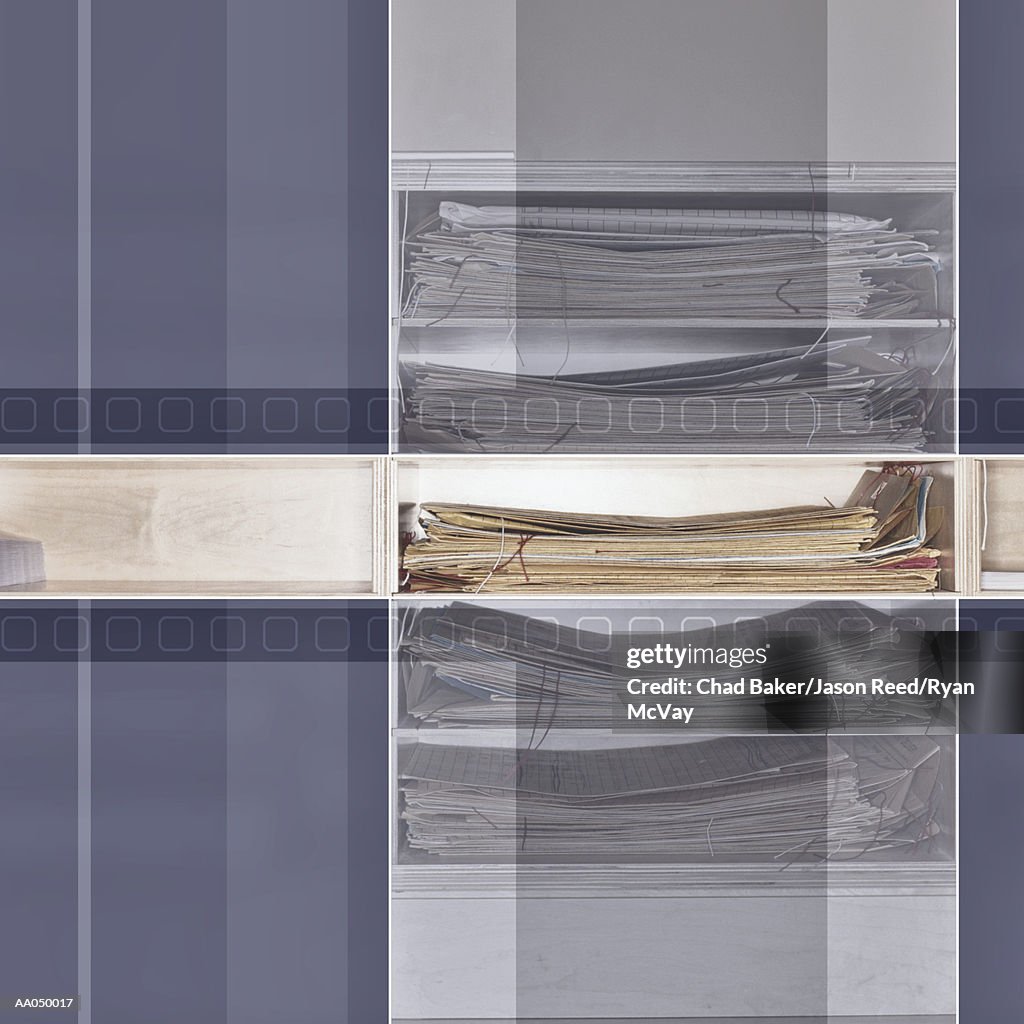Stack of paperwork (Digital Composite)