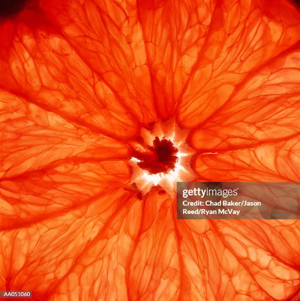 inside of ruby red grapefruit, detail - ruby grapefruit stock pictures, royalty-free photos & images