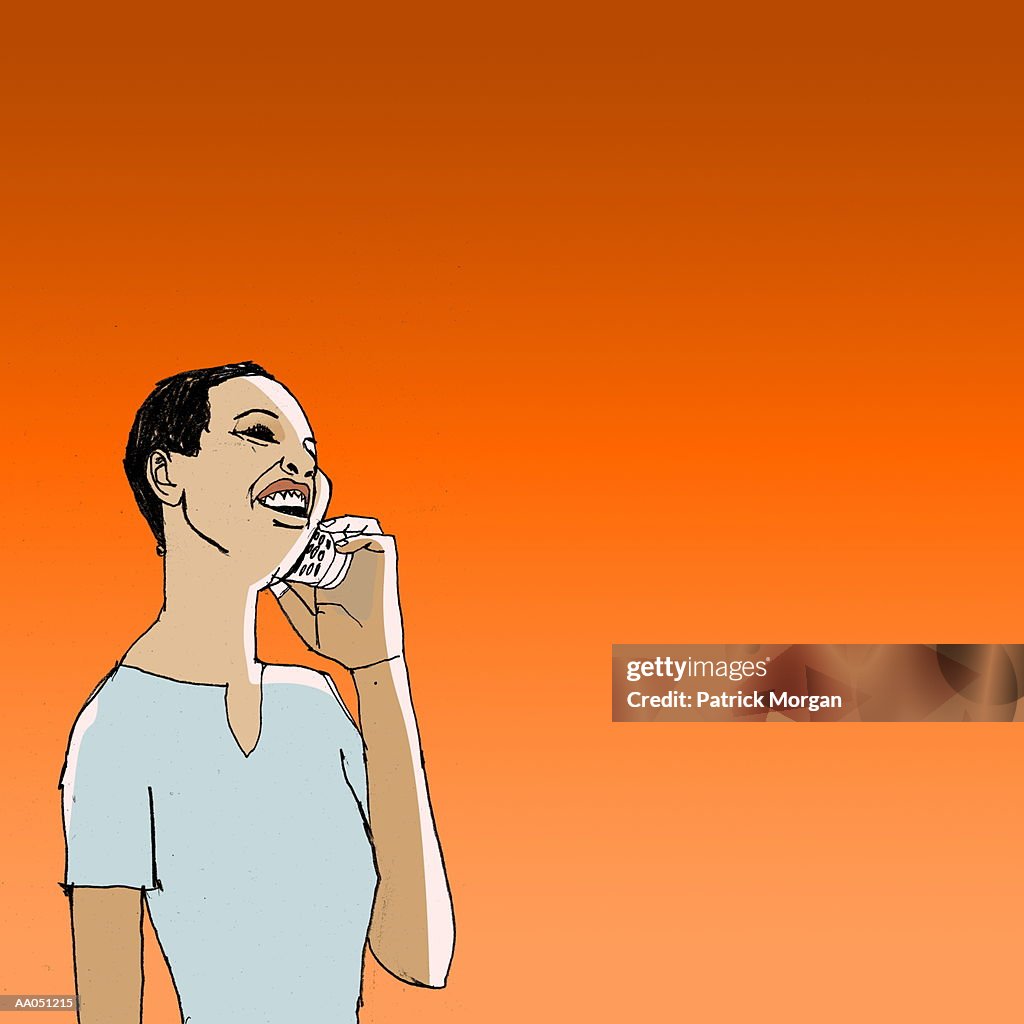 Woman using mobile phone