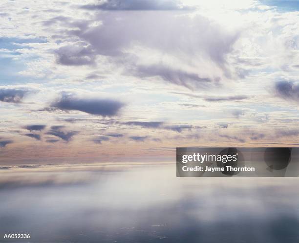 clouds in blue sky - cirrostratus stock pictures, royalty-free photos & images