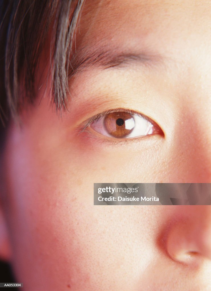 Woman's face, close-up of eye