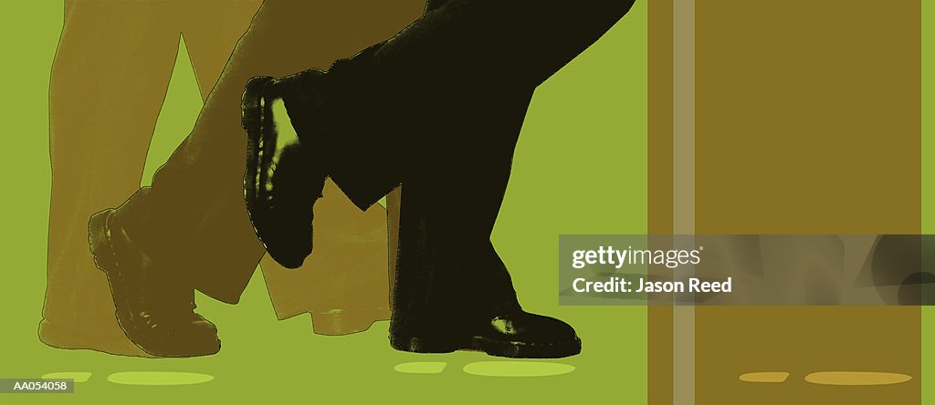 Man walking, low section