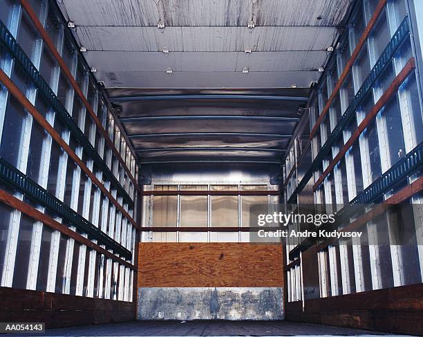 semi-truck trailer, interior - trailer stock pictures, royalty-free photos & images