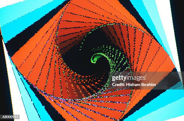 spiral and square - hisham ibrahim stock illustrations