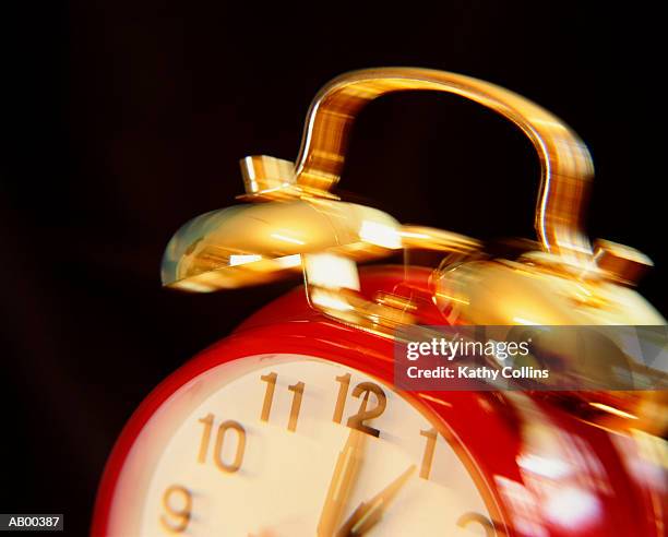 ringing alarm clock, close-up (blurred motion) - kathy gets stock pictures, royalty-free photos & images