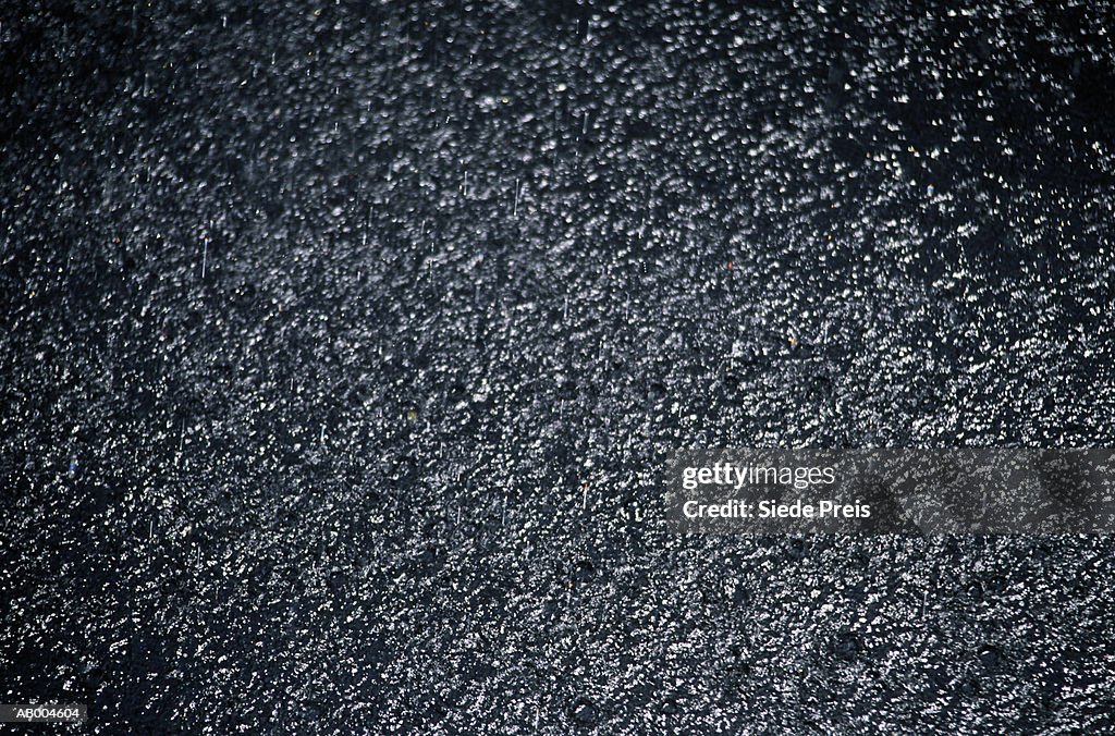 Raindrops Hitting Ground