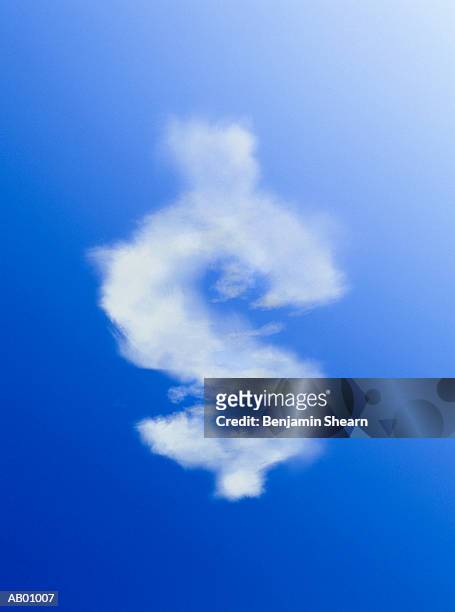 'cloud' dollar sign (digital composite) - benjamin stock-fotos und bilder