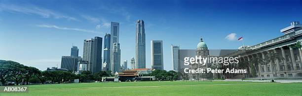 financial skyline, singapore - singapore stock-fotos und bilder