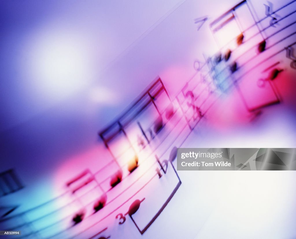 Musical notes (blurred motion)