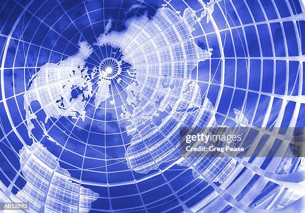 transparent world globe sculpture (digital enhancement) - greg pease stock pictures, royalty-free photos & images