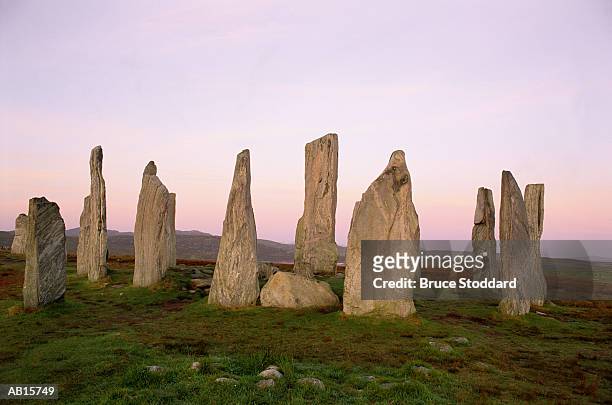 standing stones of callanish - scotland - highland islands stock pictures, royalty-free photos & images