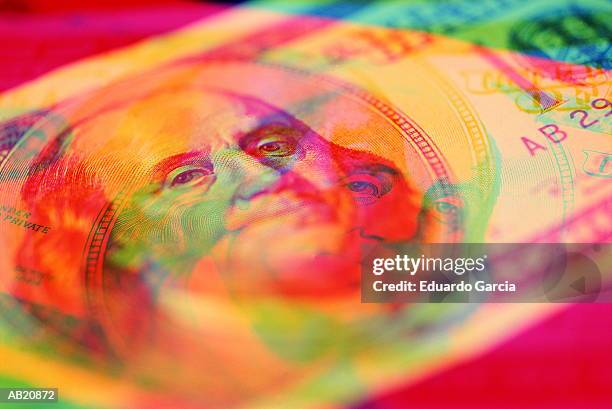us 100 dollar bill (digital composite) - garcia stockfoto's en -beelden