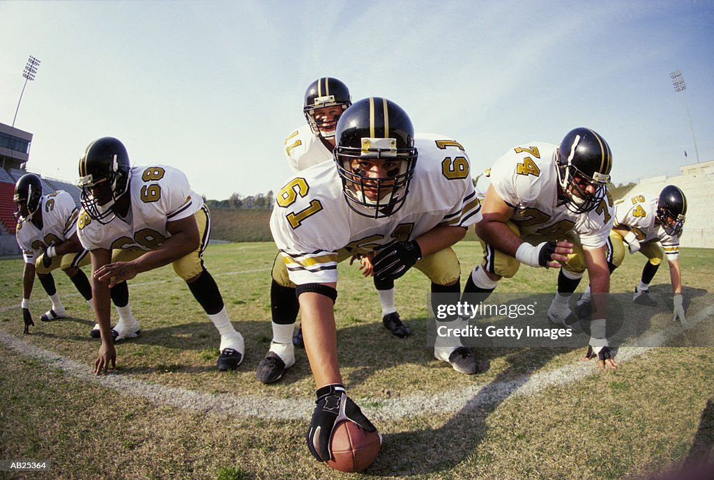 American Football offensive line