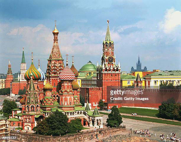 kremlin, moscow, russia - moscow imagens e fotografias de stock