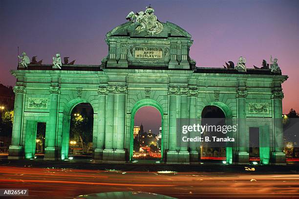 puerta de alcala, madrid, spain - tanaka stock pictures, royalty-free photos & images