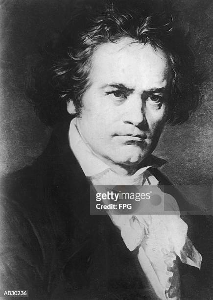 Ludwig van Beethoven (1770-1827), German composer (B&W)