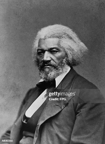 Frederick Douglass (1817-95), American activst and orator (B&W)