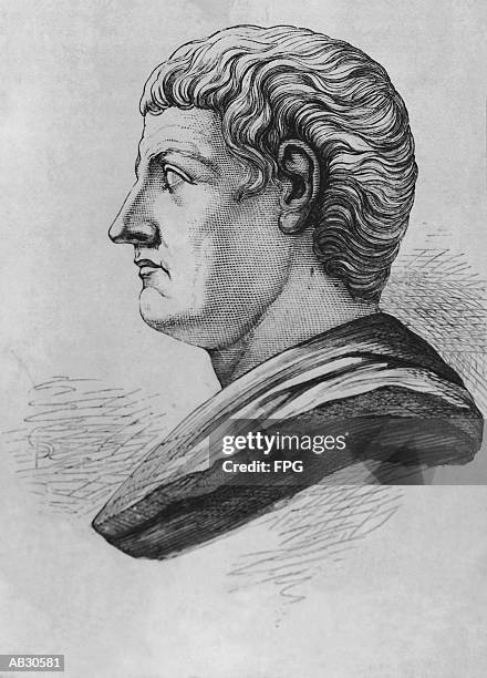 bust of aristotle - aristotle stock illustrations