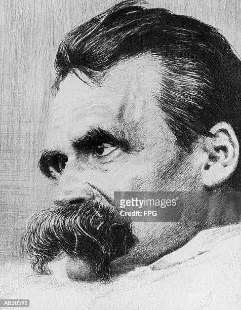 Portrait Of Friedrich Nietzsche Ilustración de stock - Getty Images
