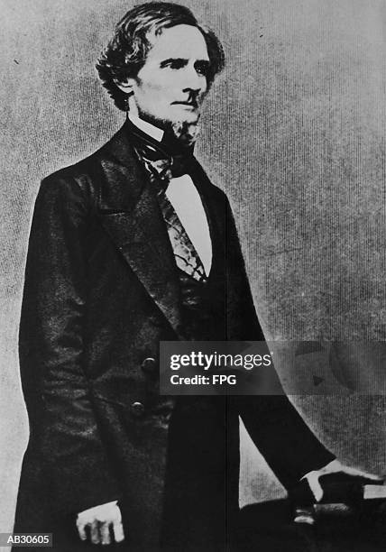 portrait of jefferson davis - jefferson davis stock pictures, royalty-free photos & images