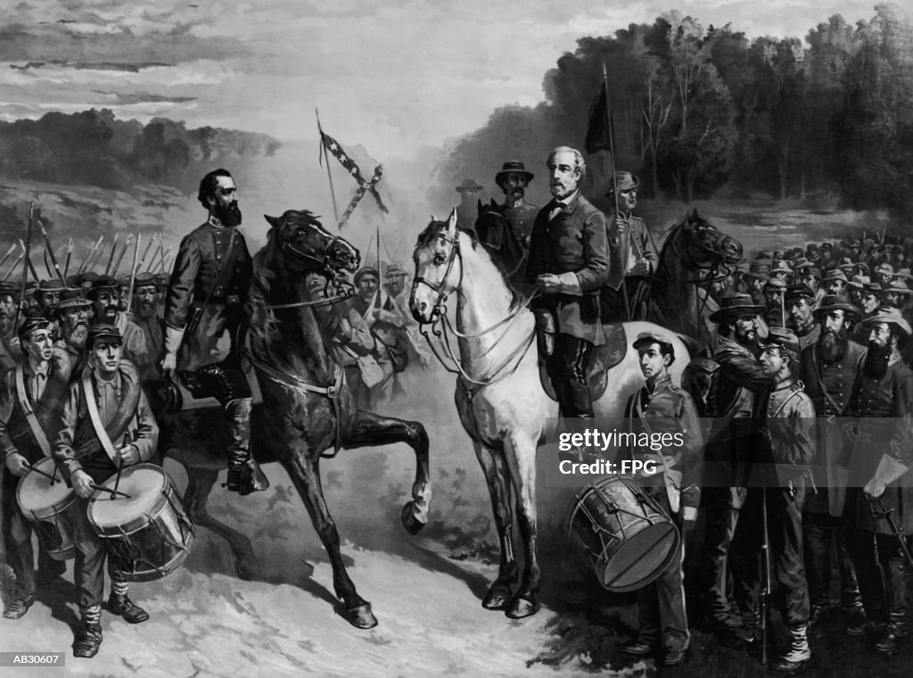 Robert E. Lee and Stonewall Jackson at Battle of Seven Days