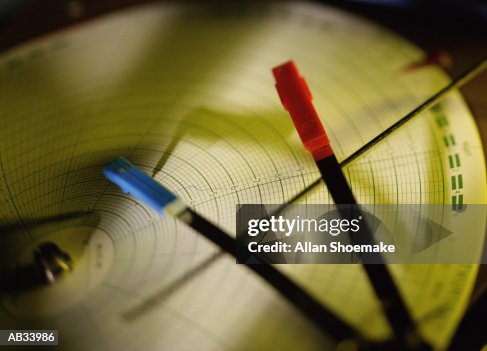 Graph plotting mechanism, close-up Graph plotting mechanism, close-up