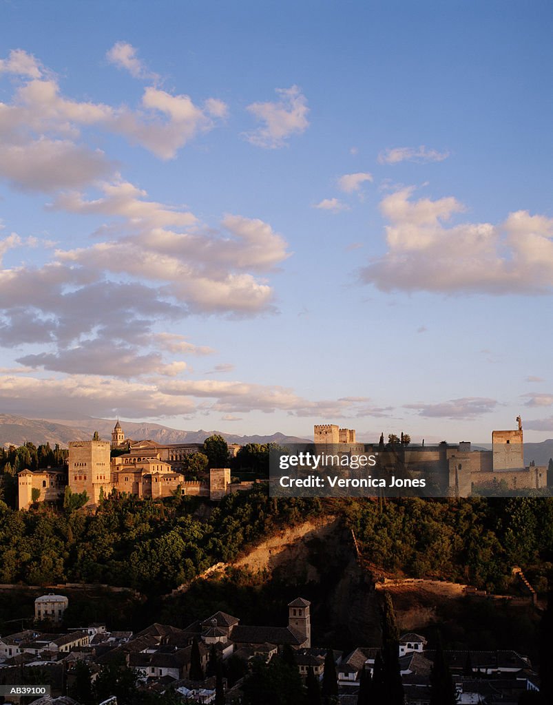 Spain, Andalusia, Granada, Alhambra and skyline