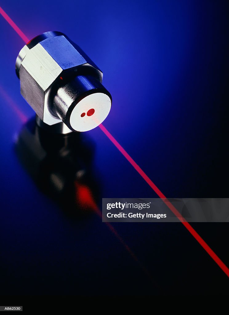 Machine shooting laser beam